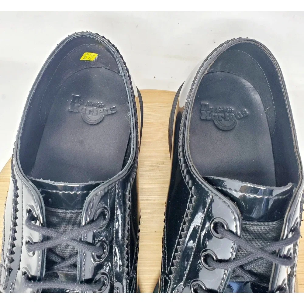 Dr Martens Shoes Womens 7 Trulia Black Patent Leather Oxford Punk Goth‎ Creeper